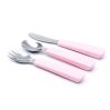 Toddler feedie cutlery set, 3 pieces - powder pink - icon_2
