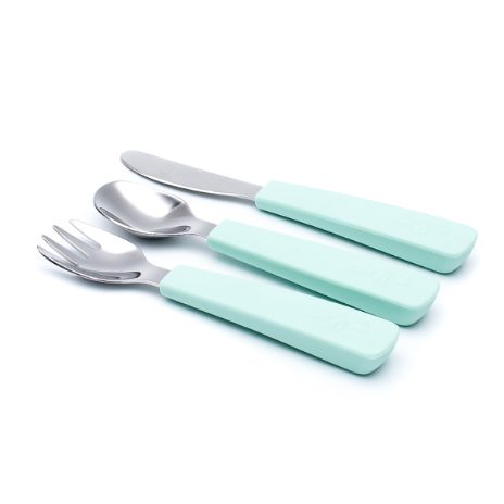 Toddler feedie cutlery set, 3 pieces - minty green - 2