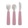 Toddler feedie cutlery set, 3 pieces - dusty rose  - icon_1