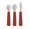 Toddler feedie cutlery set, 3 pieces - rust - icon_1