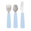 Toddler feedie cutlery set, 3 pieces - Powder blue - icon