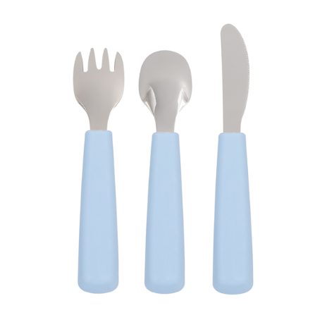 Toddler feedie cutlery set, 3 pieces - Powder blue - 1