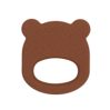 Teether, bear - chocolate brown - icon_1