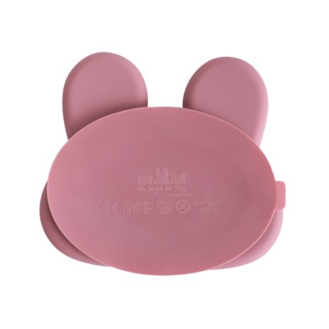 Bunny stickie plate - dusty rose - 2
