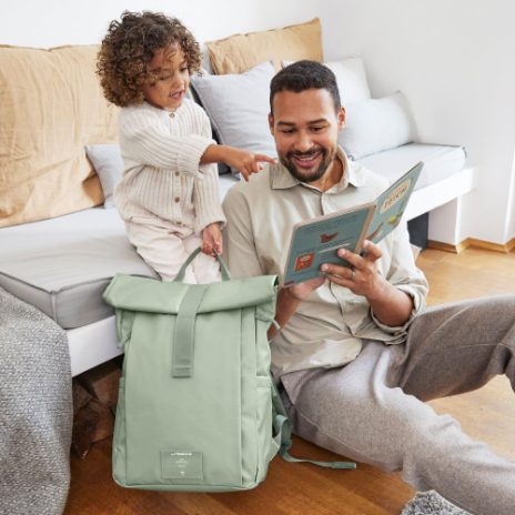 Rolltop Backpack - silver green