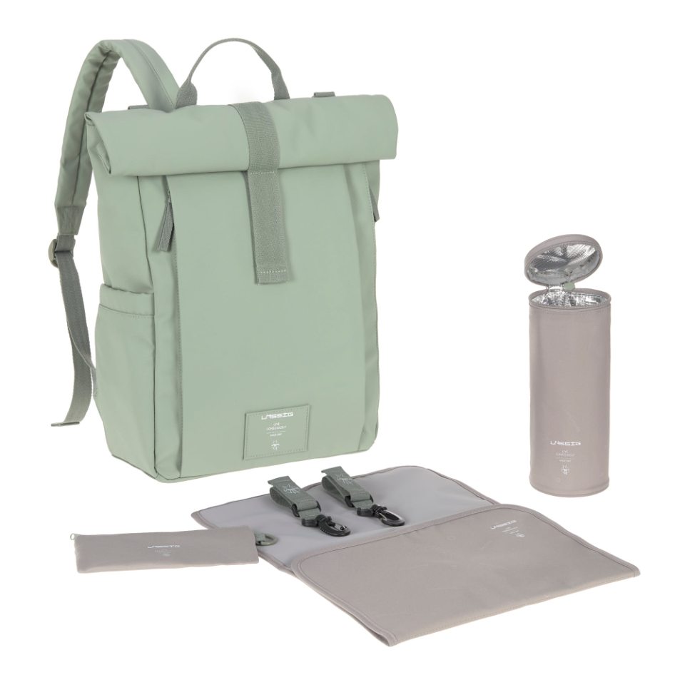 Rolltop Backpack - silver green