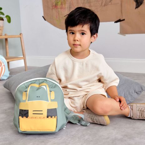 Small backpack with motif - excavator 