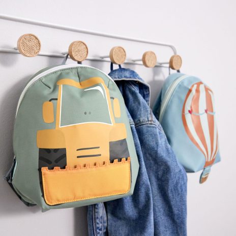 Small backpack with motif - excavator  - 3