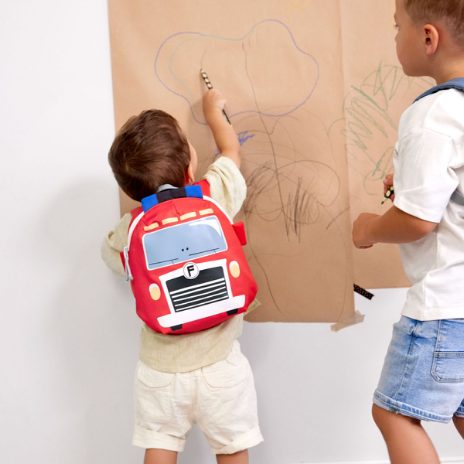 Small backpack with motif - fire engine