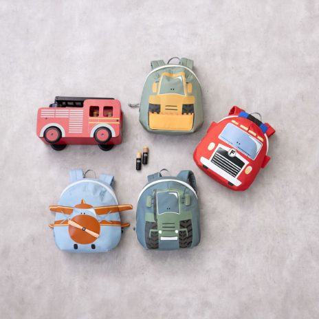 Small backpack with motif - fire engine  - 1