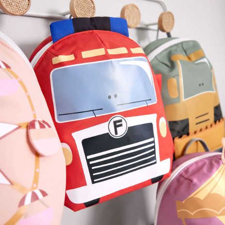 Small backpack with motif - fire engine  - 2