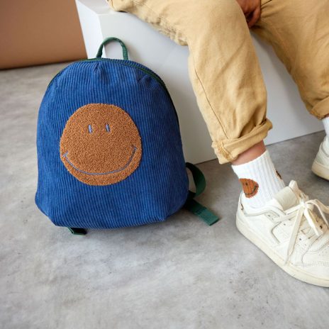 Small backpack in velvet – smiley  - 2