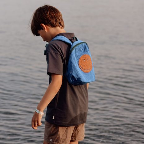 Small backpack in velvet – smiley  - 2