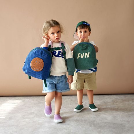 Small backpack in velvet – smiley  - 5