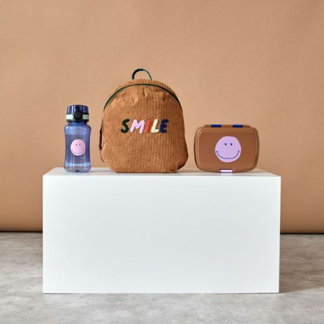 Small backpack in velvet – smile  - 2