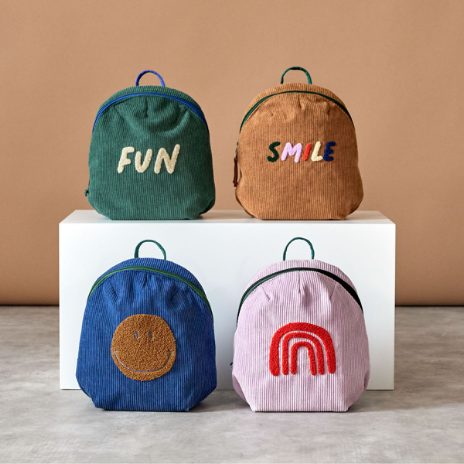 Small backpack in velvet – Fun  - 1