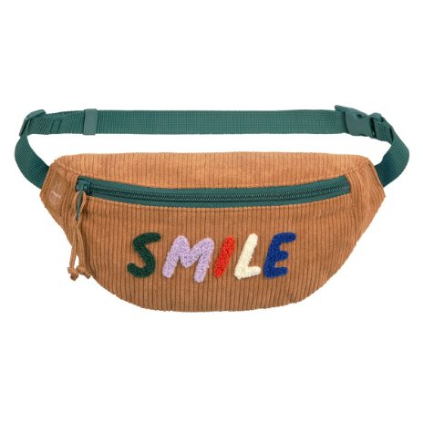 Small backpack in velvet – smile  - 5