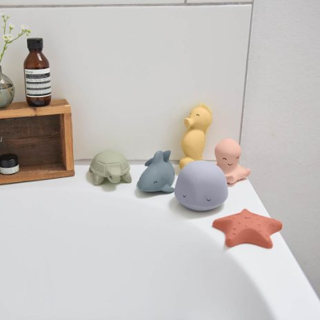 Bath toy in natural rubber - octopus - 1