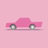 Back and forth car - pink - icon
