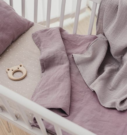 Baby muslin blanket - stone grey - 1