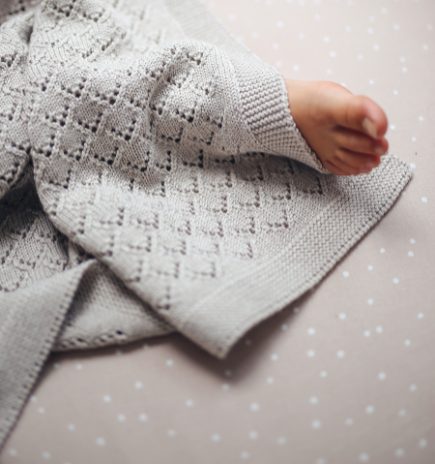 Baby blanket - sand hearts - 1