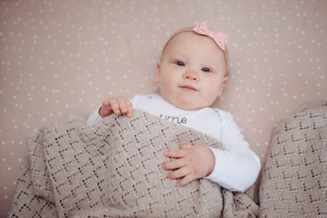Baby blanket - sand hearts - 5