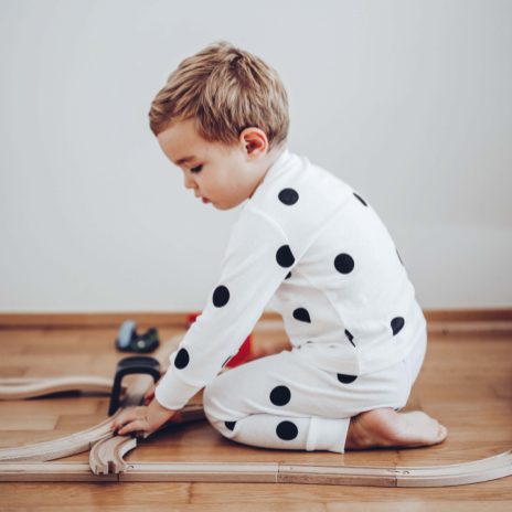 Pyjamas - white with black dots, 10 years - 3
