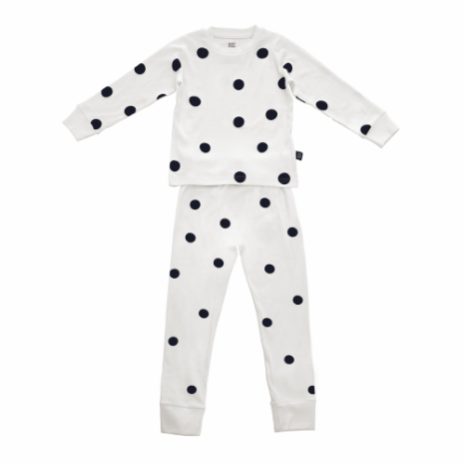 Pyjamas - white with black dots, 6-7 years