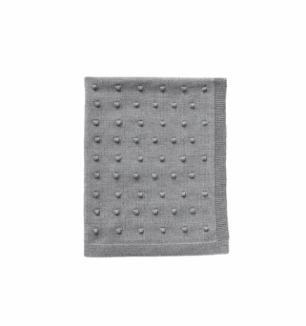 Baby blanket - grey popcorn