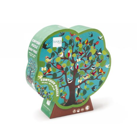 Contour puzzle - bird tree - 2