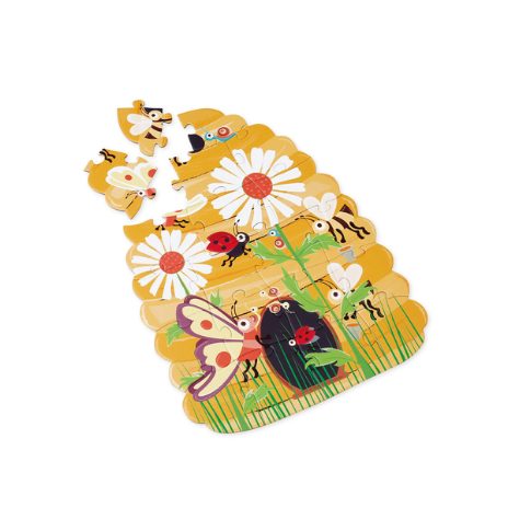 Two-sided puzzle - flowers & bees - 3