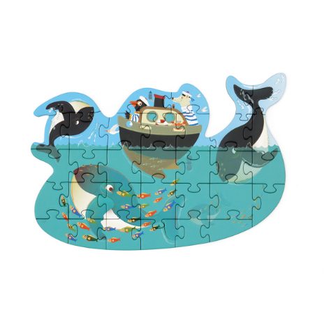 Contour puzzle - whales
