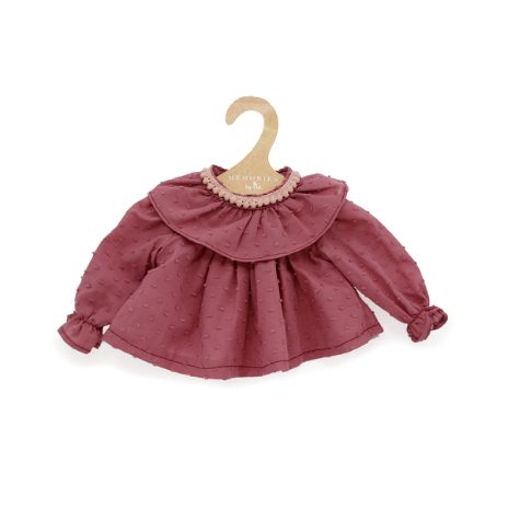 Fine shirt with collar - burgundy