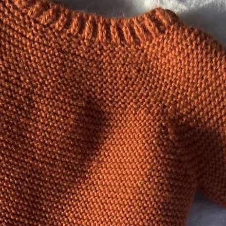 Warm knit blouse - rust - 1