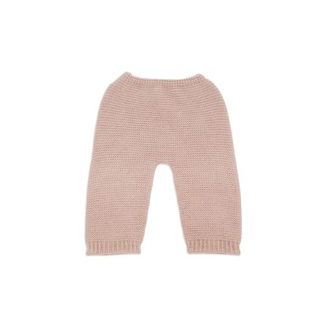 Warm knit trousers - rose