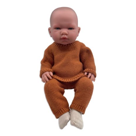 Warm knit trousers - rust - 6