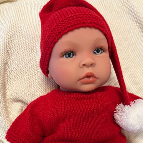 Christmas set - knitted suit & Santa hat - 3
