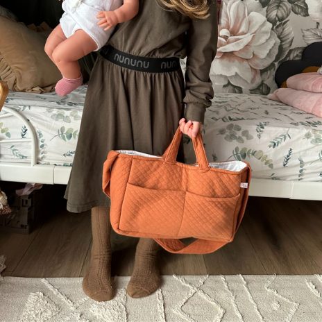 Doll's nursery bag - rust - 2
