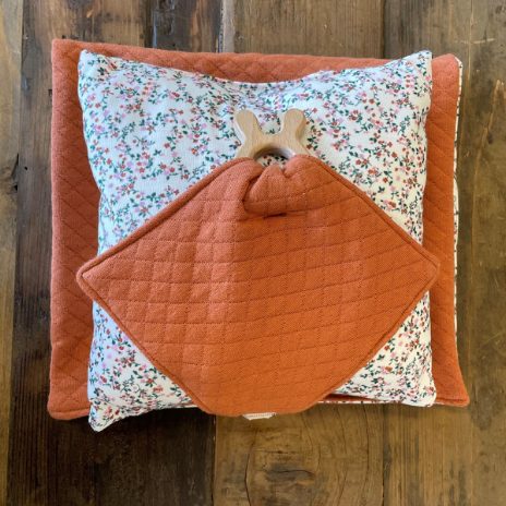Doll's comforter - flower print - 2