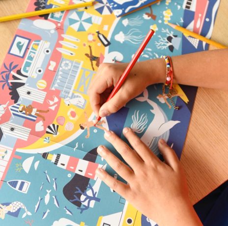 Colouring poster - seaside  - 3