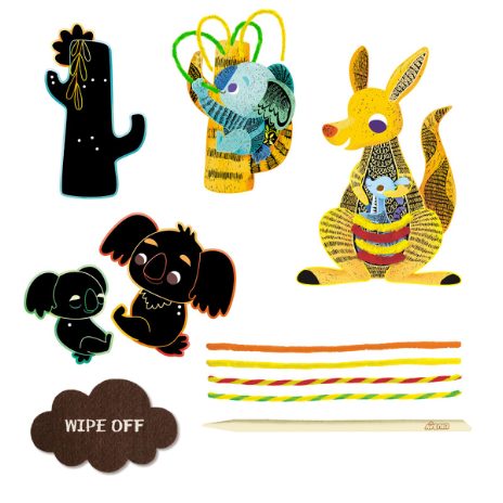 Scratch with fuzzy sticks - koalas & kangaroos   - 6