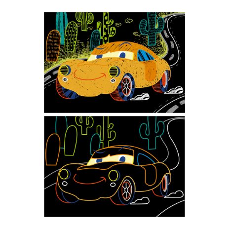 Mini scratch book – cars  - 2