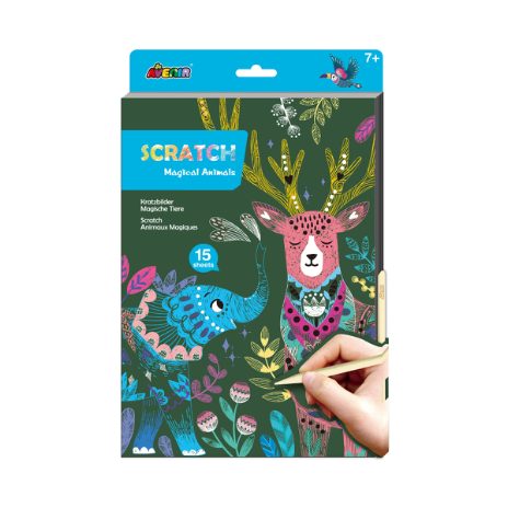 A4 scratch book – magical animals  - 3
