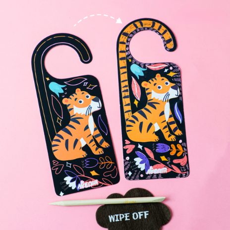 Scratch door hangers - wild animals - 3
