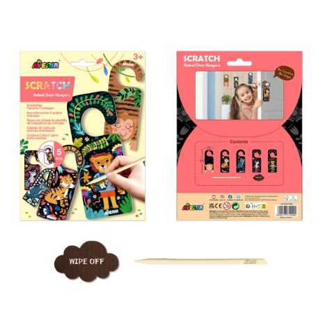 Scratch door hangers - wild animals - 6