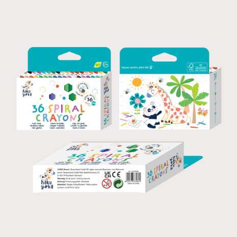 Spiral crayons - 36 pieces  - 4