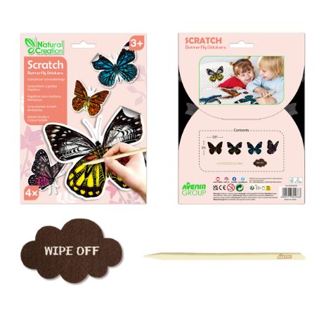 Scratch stickers - butterflies - 4