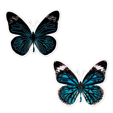 Scratch stickers - butterflies - 5