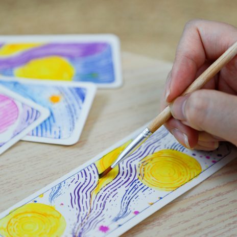 Paint bookmarks with water - birds - 1