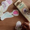 Paint bookmarks with water - flowers - icon
